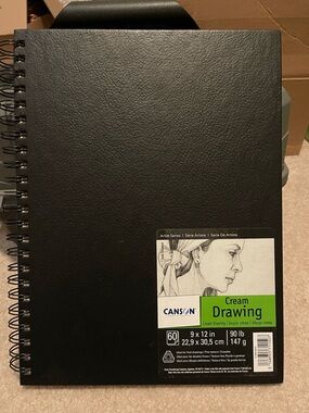 Canon Cream Drawing Spiral Sketch Pad - Black Cover